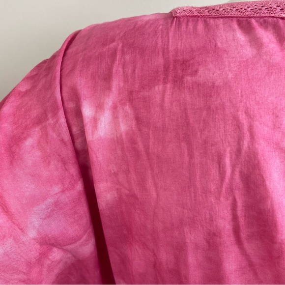 NWOT LOVESHACKFANCY Edie Dress Magenta Pink Tie Dye Lace Maxi Dress - Picture 10 of 15